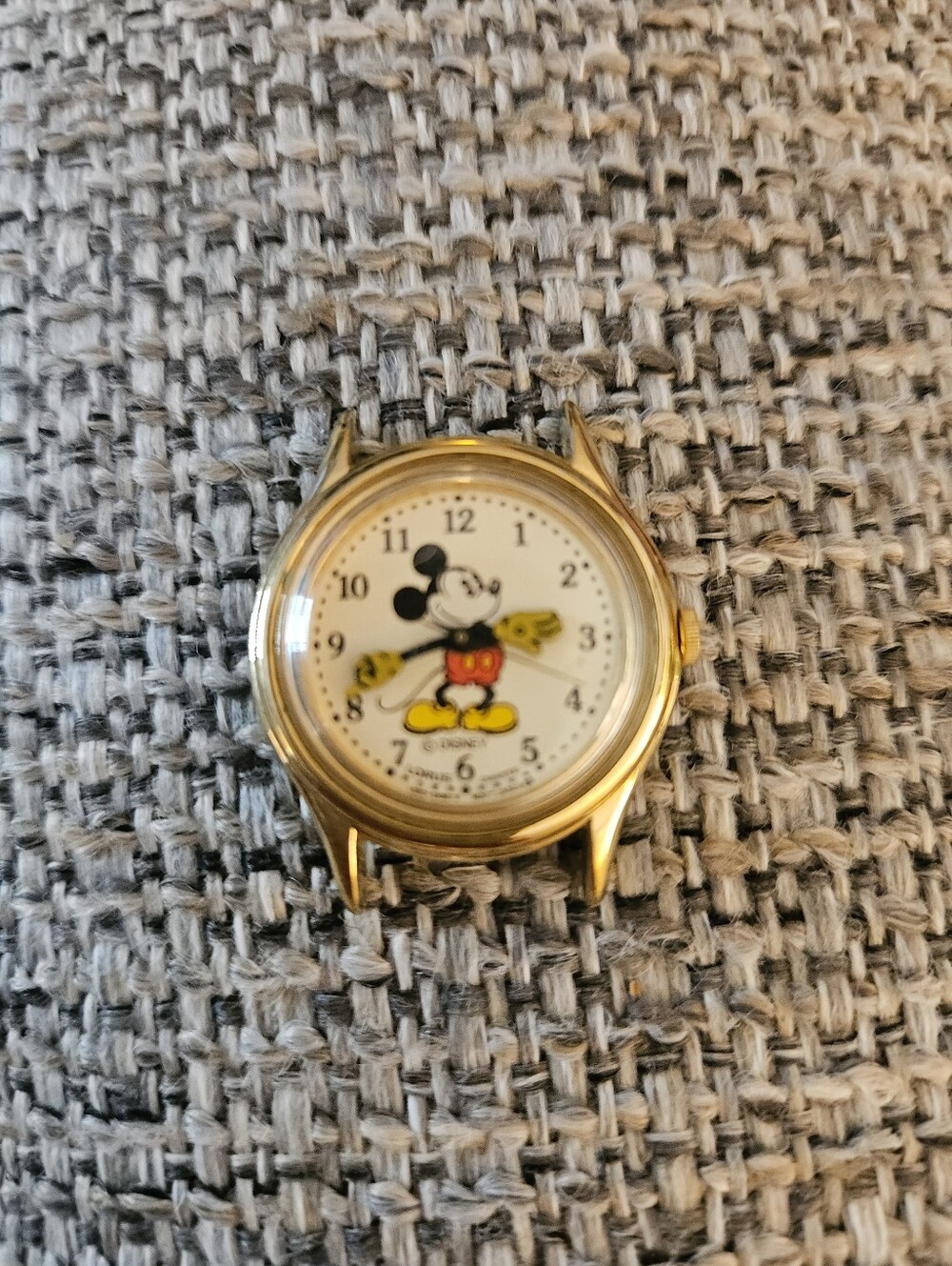 Goldtone Mickey Mouse Watch Face - Classic Character Dial